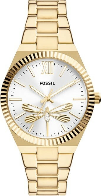 萬年鐘錶 - Fossil  Scarlette 復古時尚大三針蜻蜓女錶 ES5262  錶徑38MM