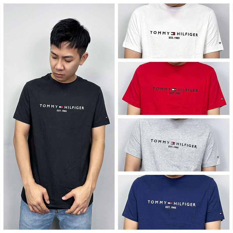 Tommy Hilfiger 電繡字母國旗 短袖上衣 短T