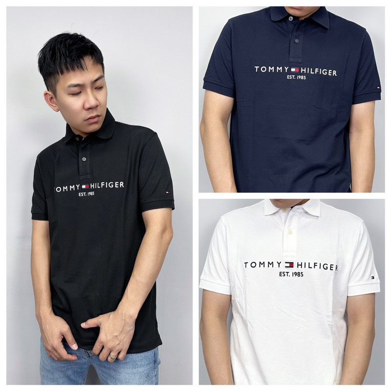Tommy Hilfiger 電繡字母國旗 Polo衫 短袖上衣