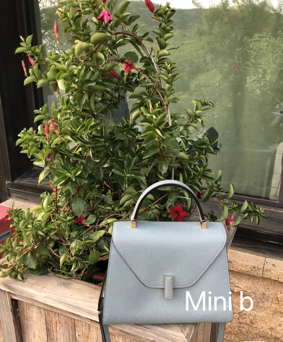 Valextra mini Iside 藍灰色 m