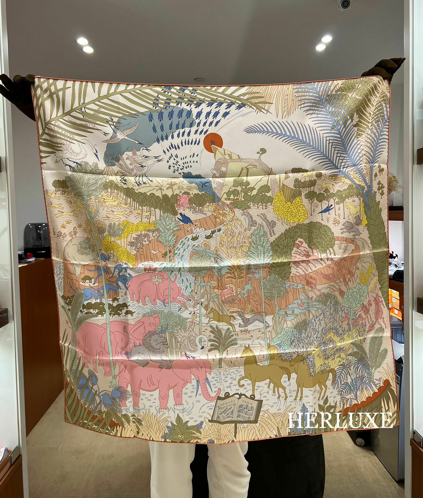 Scarf 100% soie 90 × 90cm