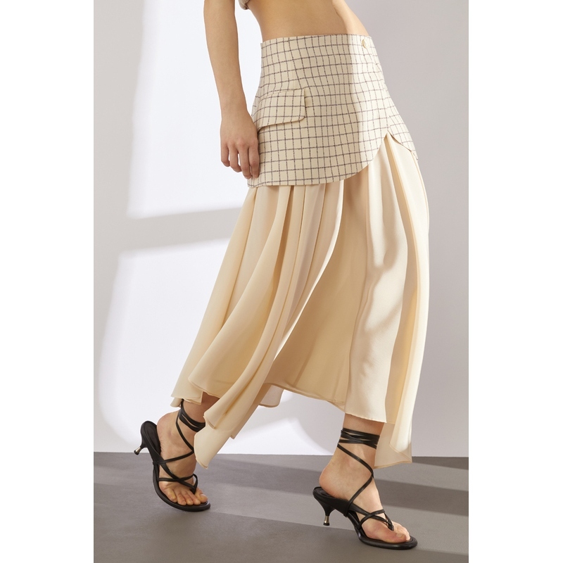 ERIKA CAVALLINI - 格紋拼接長裙