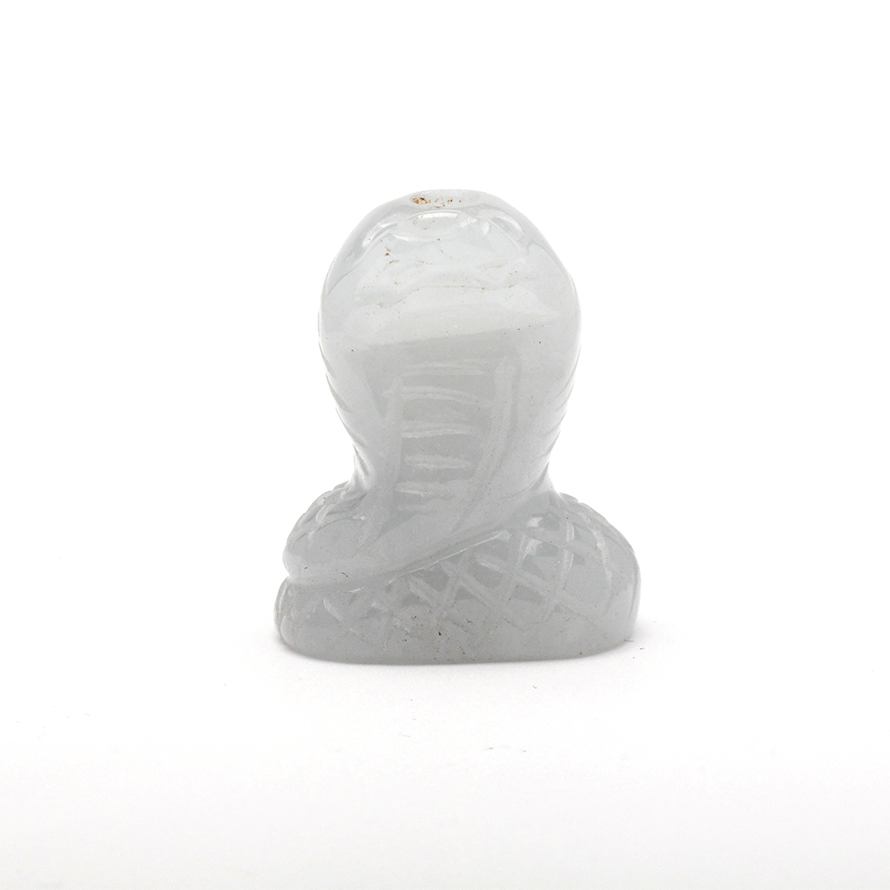 【雅紅珠寶】天然白翡翠玉項鍊-十二生肖-蛇-靈蛇引祿-A0114