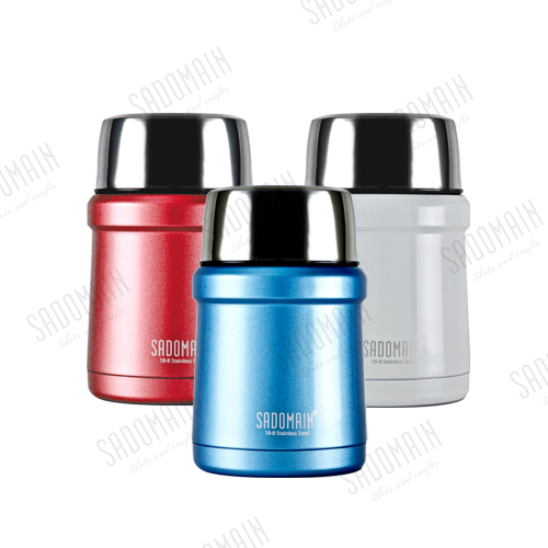 *【SADOMAIN 仙德曼】真空食物罐480ML (附304湯匙) LJ8480