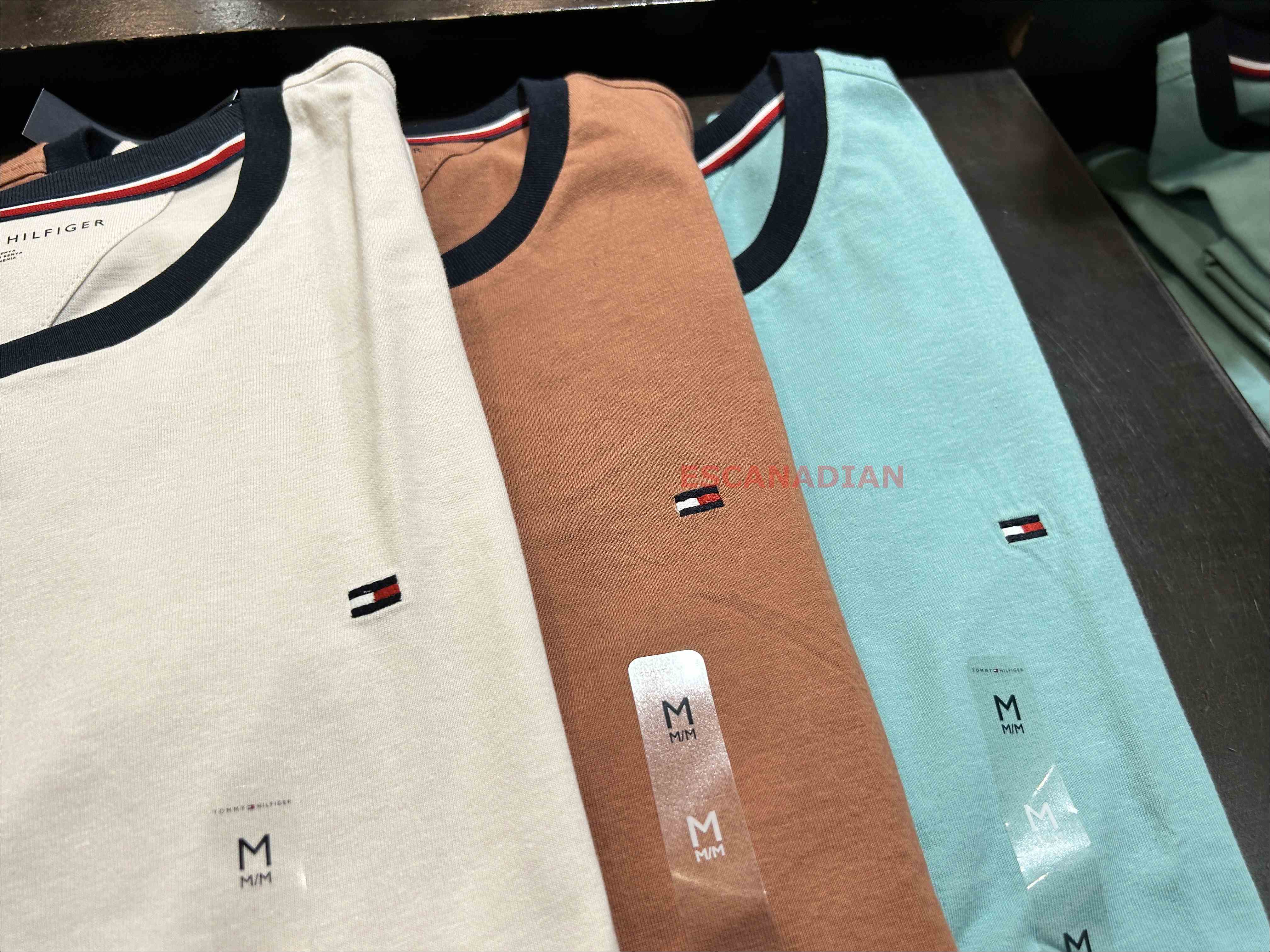 TOMMY 男大人 滾邊設計 圓領 素面 小LOGO 短TEE (3色)