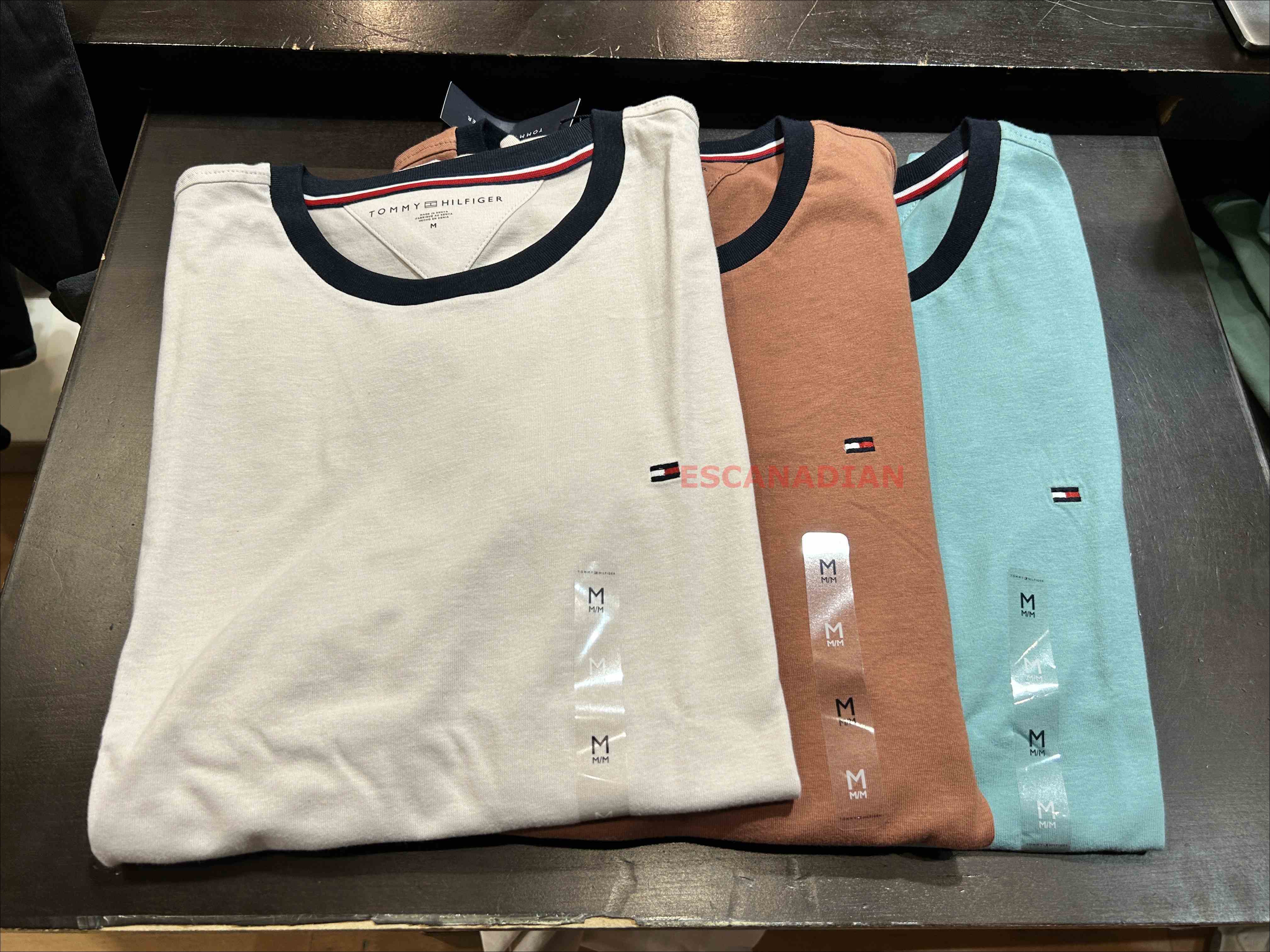 TOMMY 男大人 滾邊設計 圓領 素面 小LOGO 短TEE (3色)