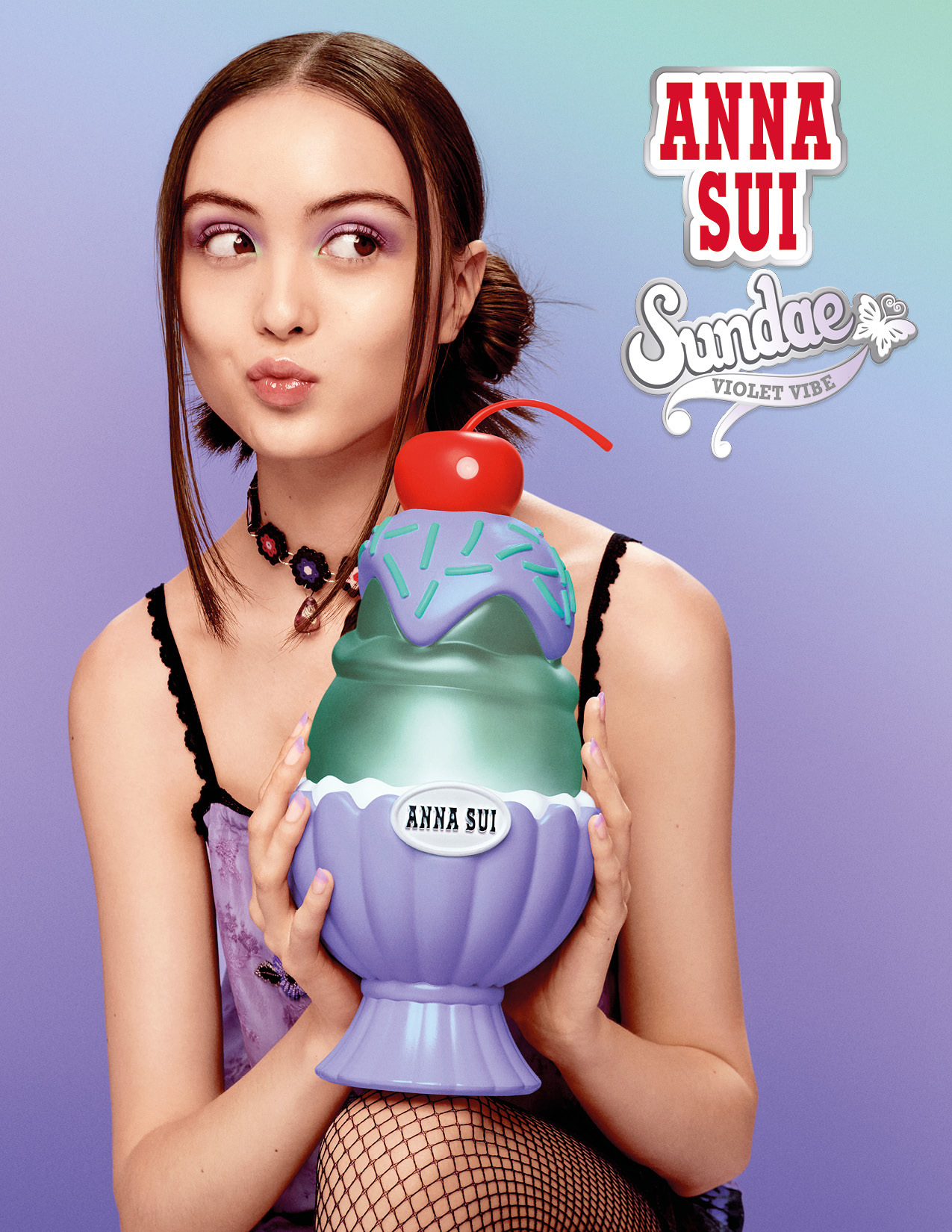 【鋒恩香水】ANNA SUI安娜蘇 果漾聖代淡香水50ml-戀愛紫檸