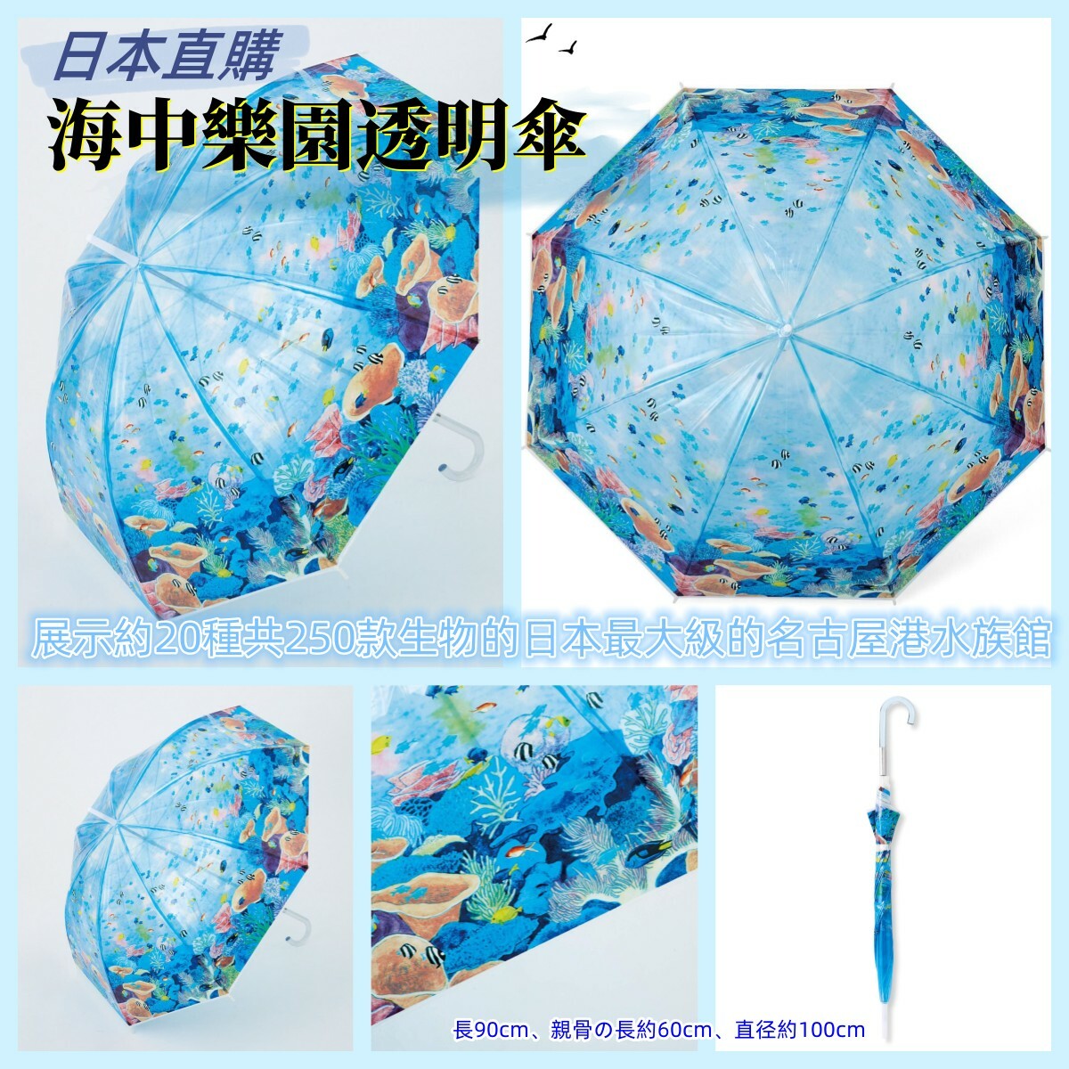 「獨佔海中的樂園」透明傘