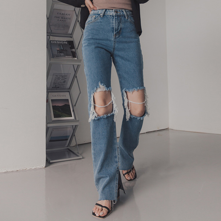 個性破洞牛仔褲
