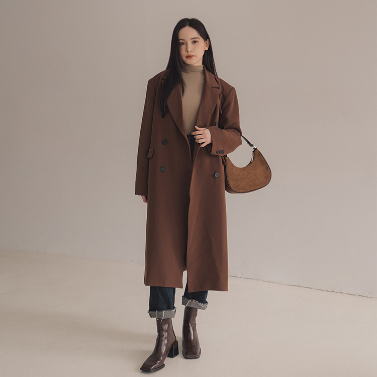 知性雙排釦大衣