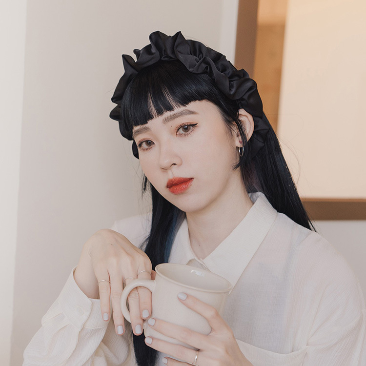 法式絲質髮帶