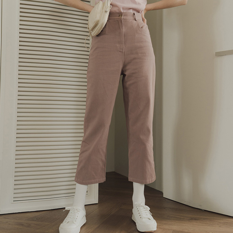 無印雙口袋直筒褲