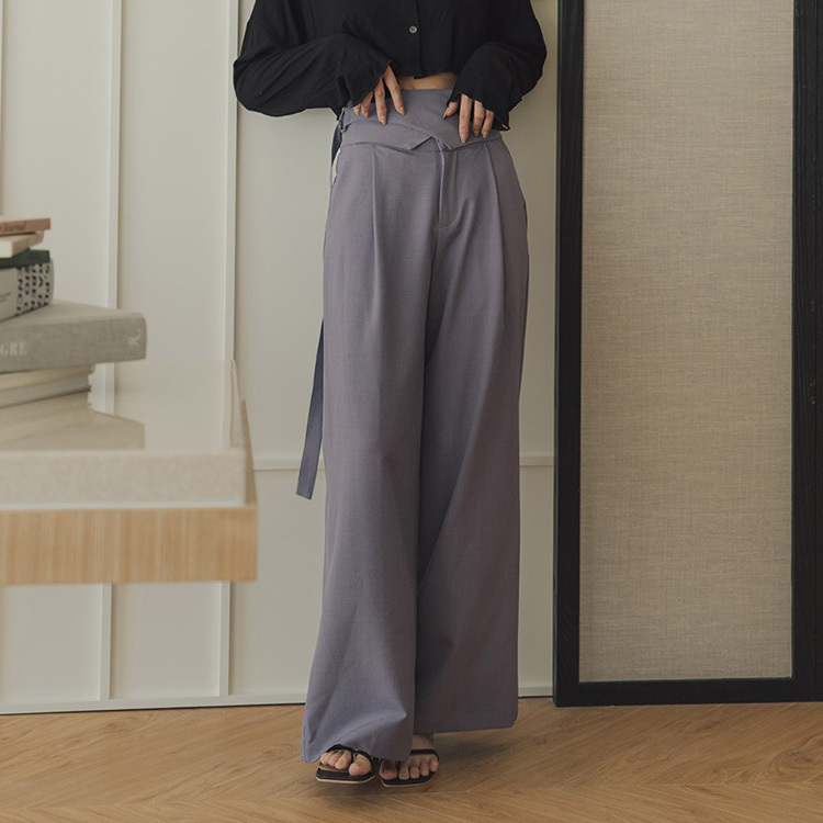 綁帶設計西裝褲