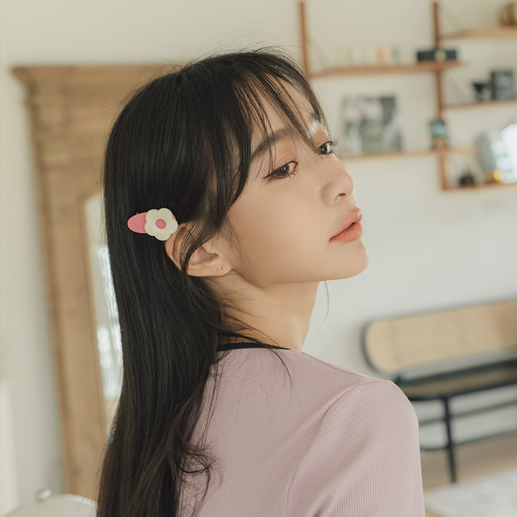 俏皮色系小花髮夾