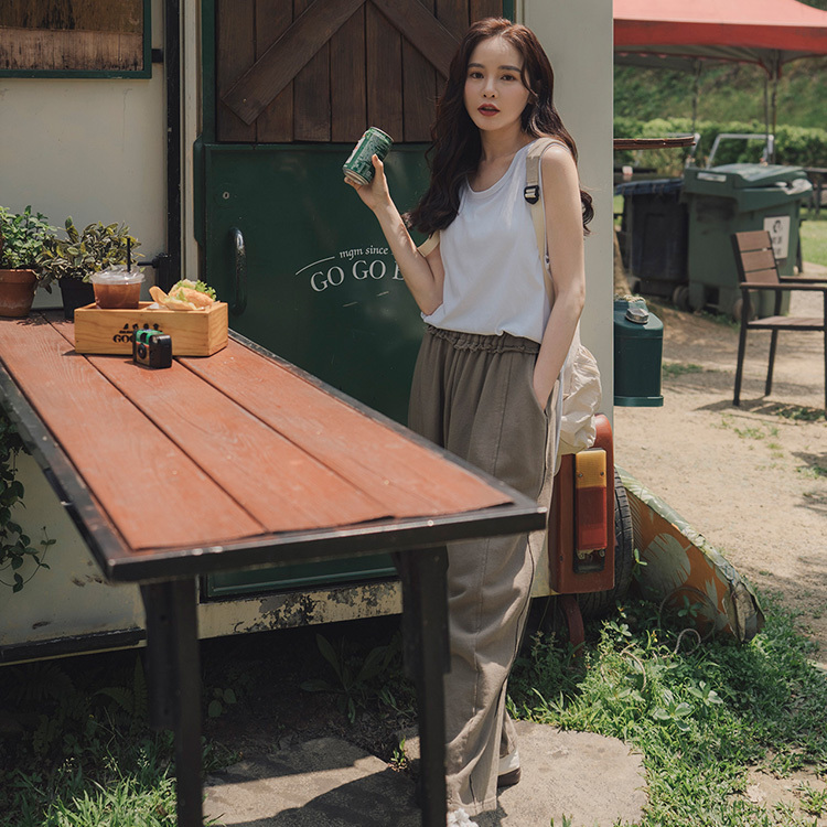 無印開叉圓領背心