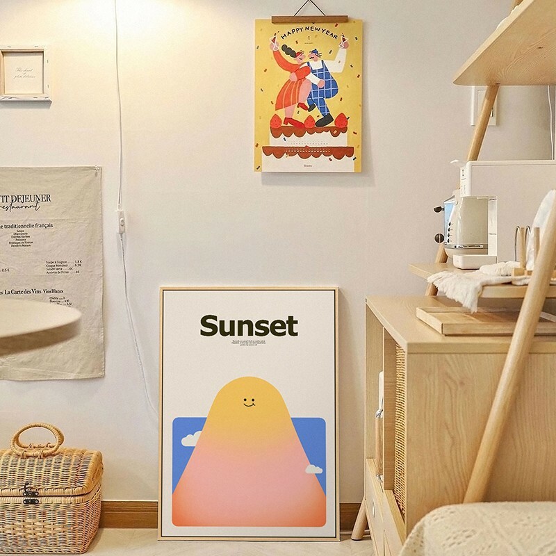 《2278》 北歐ins風笑臉擺飾裝飾畫