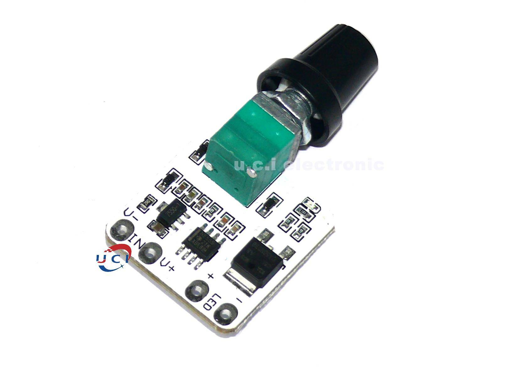 【UCI電子】 (6-8) LED恒壓調光器模組燈條帶開關板亮度旋鈕調節廣告字燈箱無閃頻12V