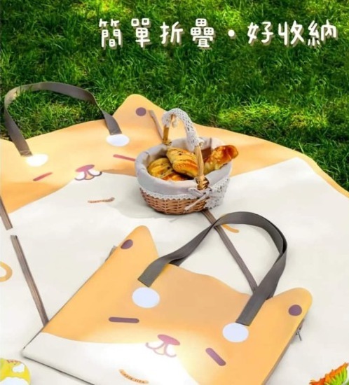 2合1柴犬野餐袋野餐墊