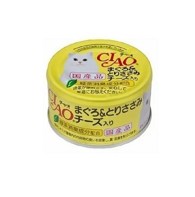 CIAO 貓罐頭  吞拿魚 + 雞肉+ 芝士85g A-21【原箱24 罐】(1ES)