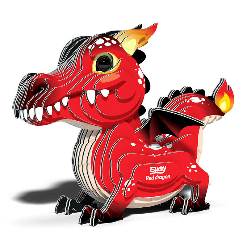 EUGY 3D Cardboard Kit Set Model - 085 Red Dragon