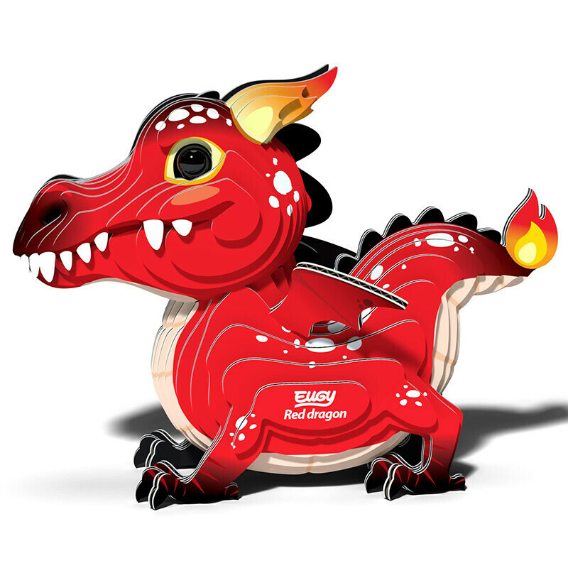 EUGY 3D Cardboard Kit Set Model - 085 Red Dragon