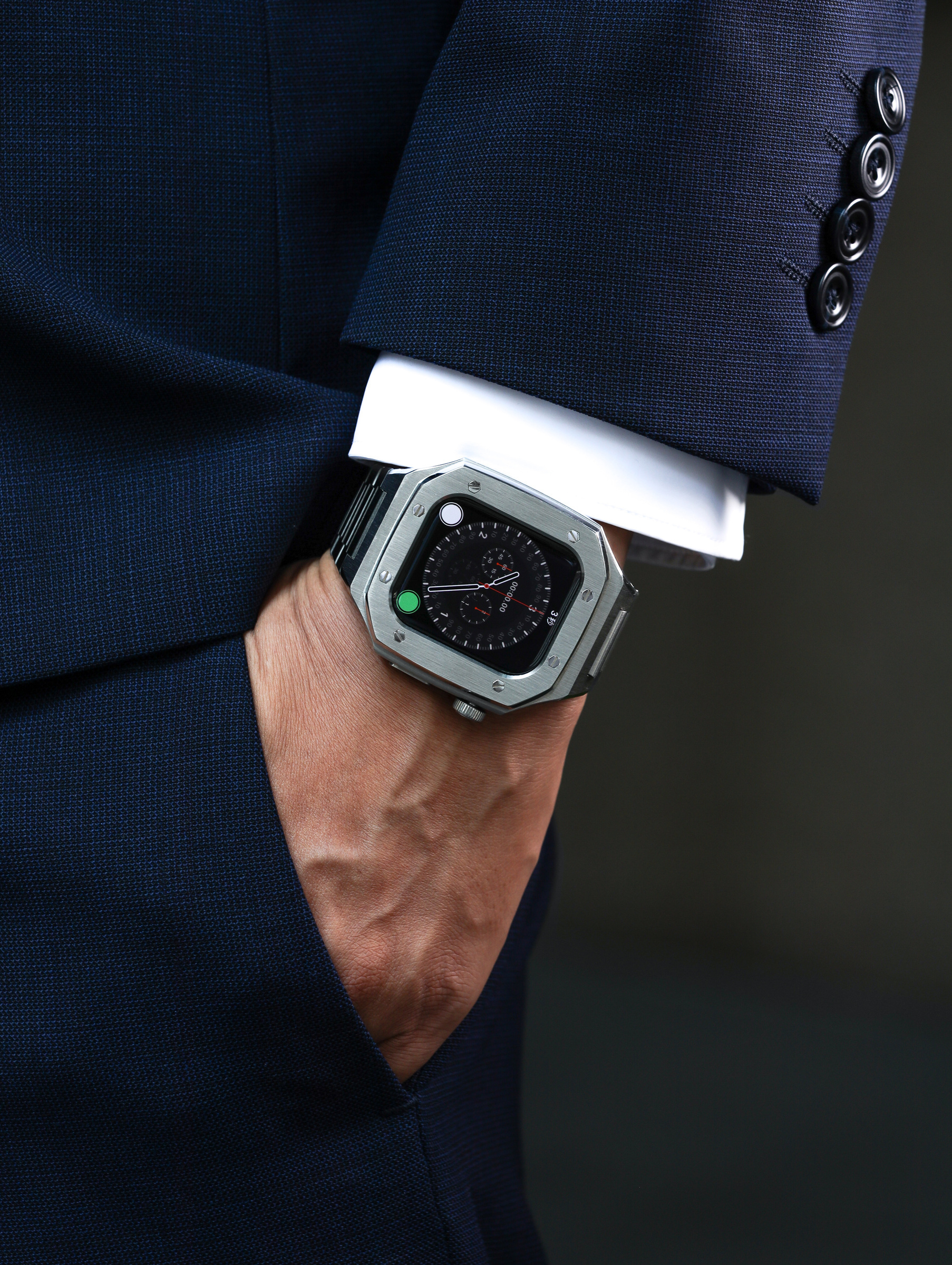 APPLE WATCH 不銹鋼錶殼 44mm - 銀