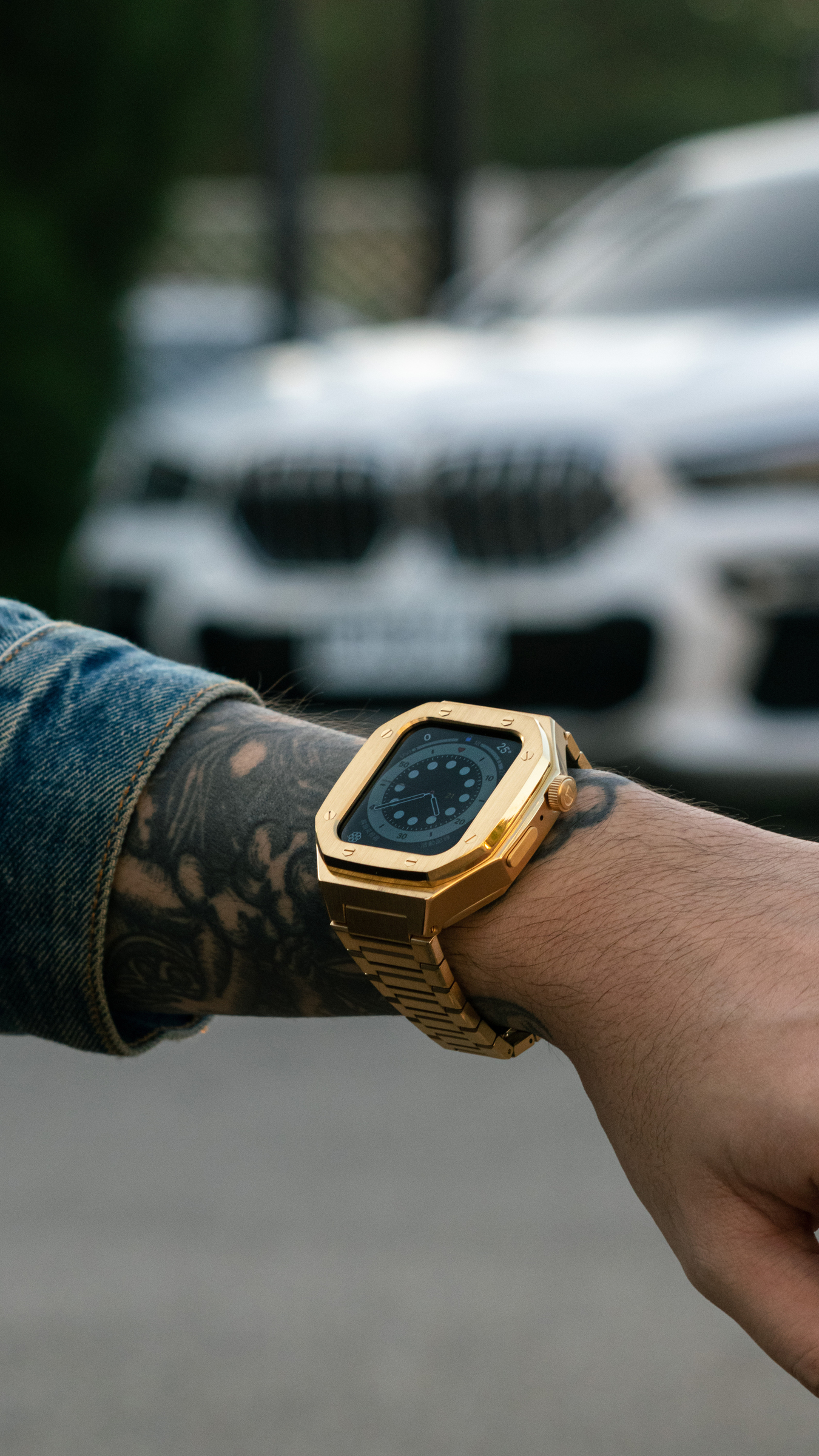 Apple Watch 不銹鋼錶殼 44mm - 金色 Apple 錶殼 手錶保護殼 含錶帶 錶盒 一年保固