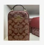 [S] COACH CH152 SIGNATURE CHAM EVE PHN CROSSBODY,IM/WINE MULTI, 195031831379 (SCO286)