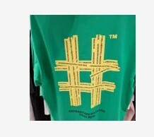 [S] BEENTRILL GENERATION HASHTAG TRUE REAL BACK PRINT SHORT SLEEVE T-SHIRT,LIGHT GREEN, BA232TS001-LR [FINAL SALE] (SBT93)