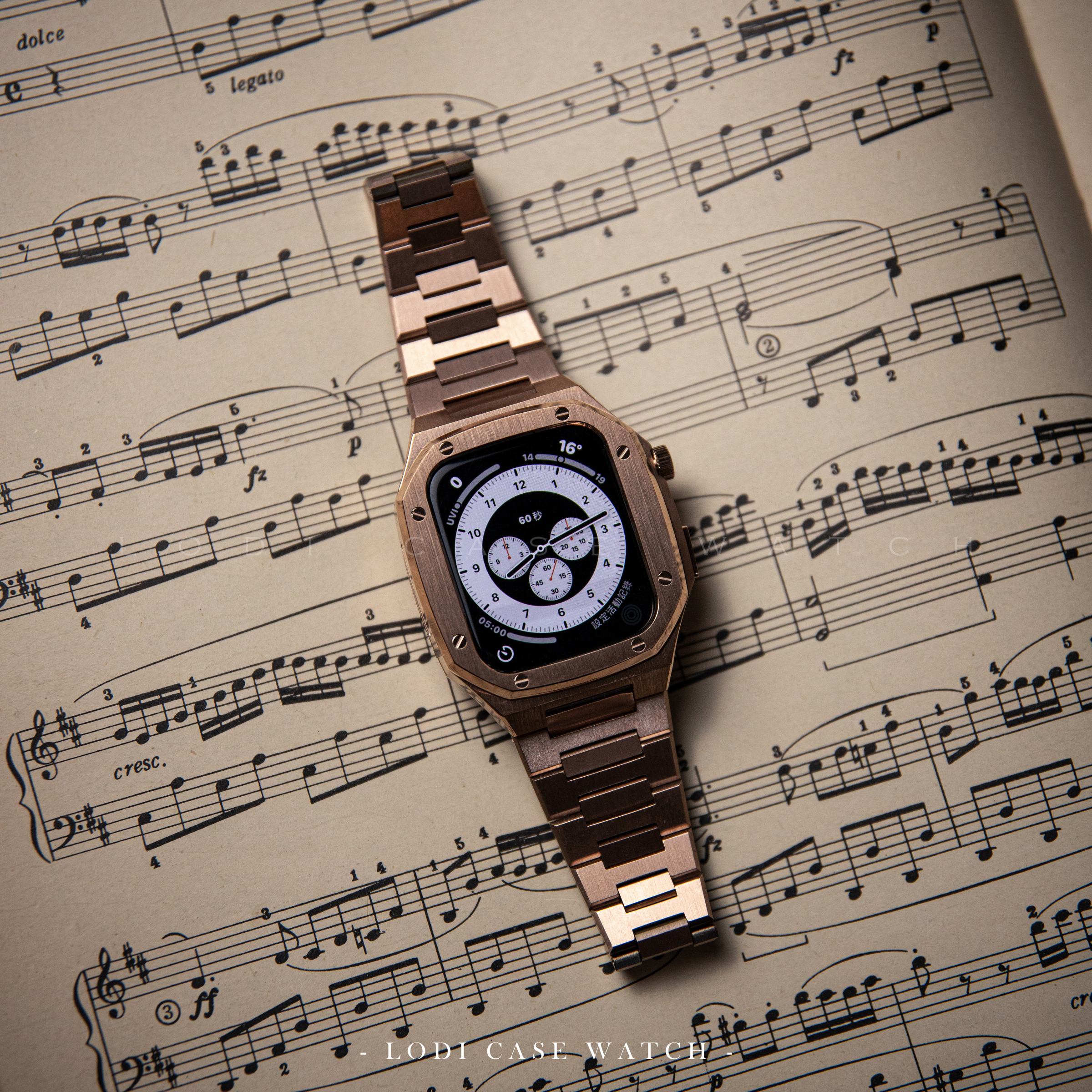 APPLE WATCH 不銹鋼錶殼 45mm - 玫瑰金