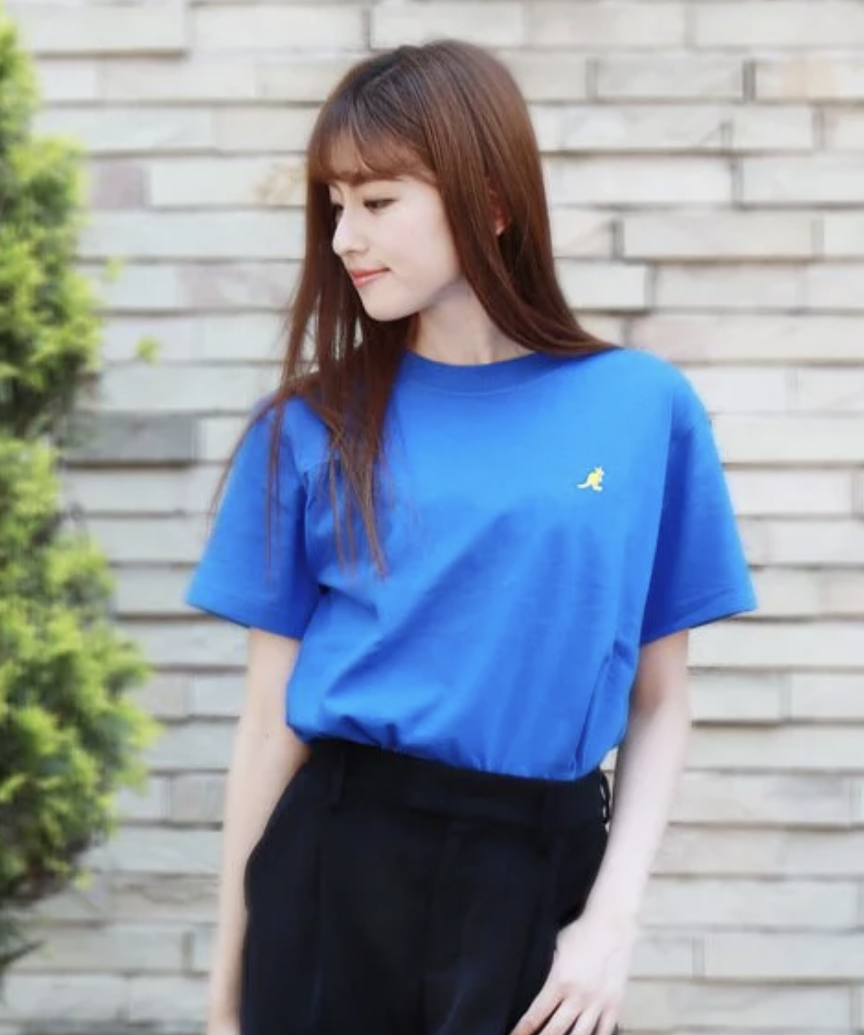 日版 KANGOL 80週年限定款 Embroidery Logo T-Shirt 皇家藍