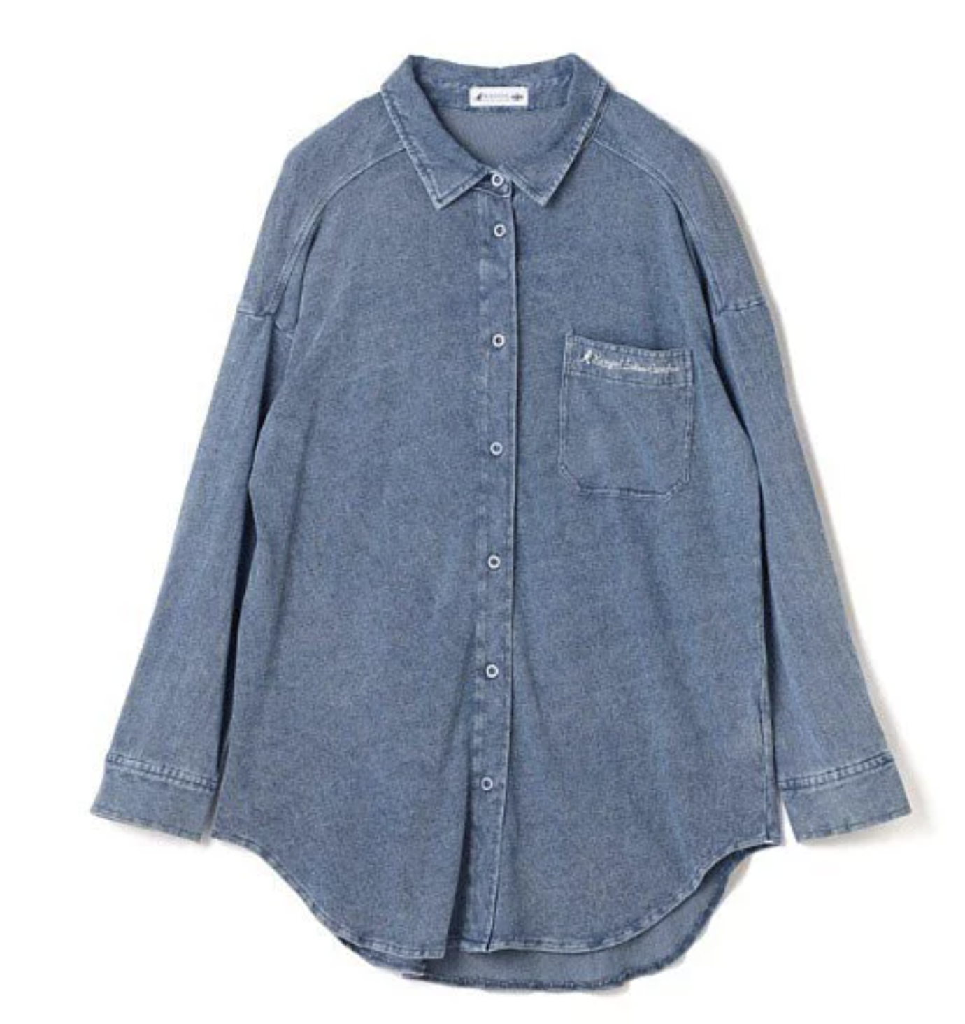 日版 KANGOL EXTRA COMFORT 長版牛仔襯衫 - LIGHT BLUE