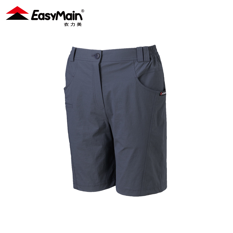 EasyMain 衣力美 女彈性快乾細格五分褲 排汗/透氣/快乾 20EMR21048