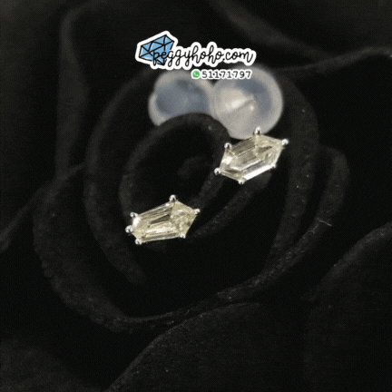 全新18K白金【主石20份鑽石】耳環