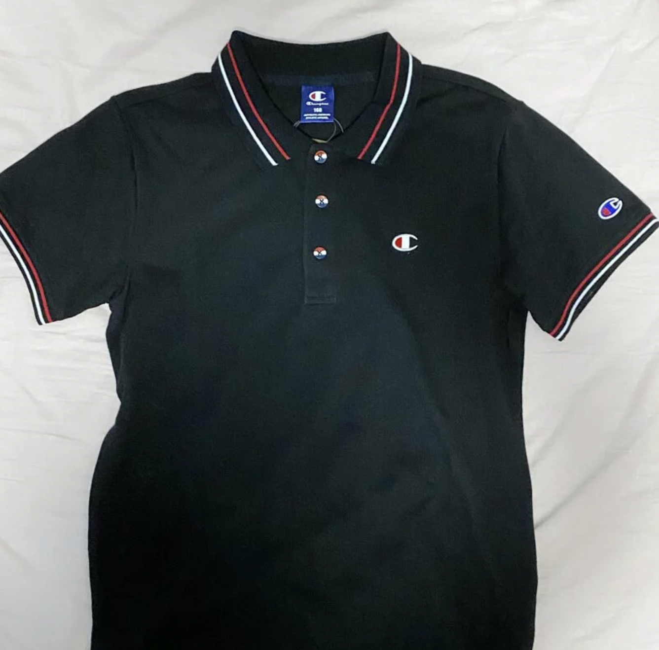 日版 Champion Small Logo Youth Size Polo Shirt