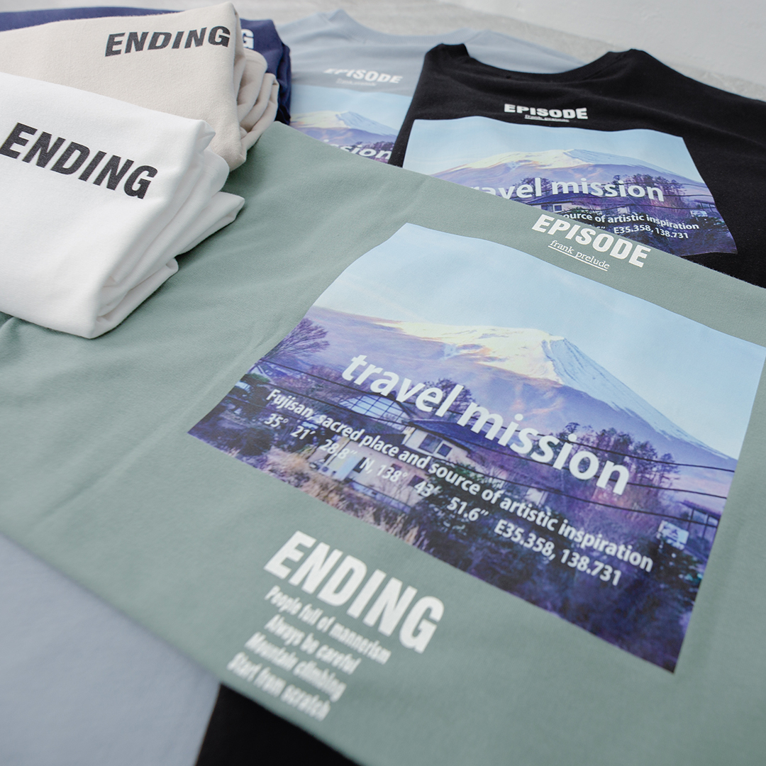 QIAO - 山間堂VillaSankando 富士山 旅行任務 細絨棉 寬鬆T