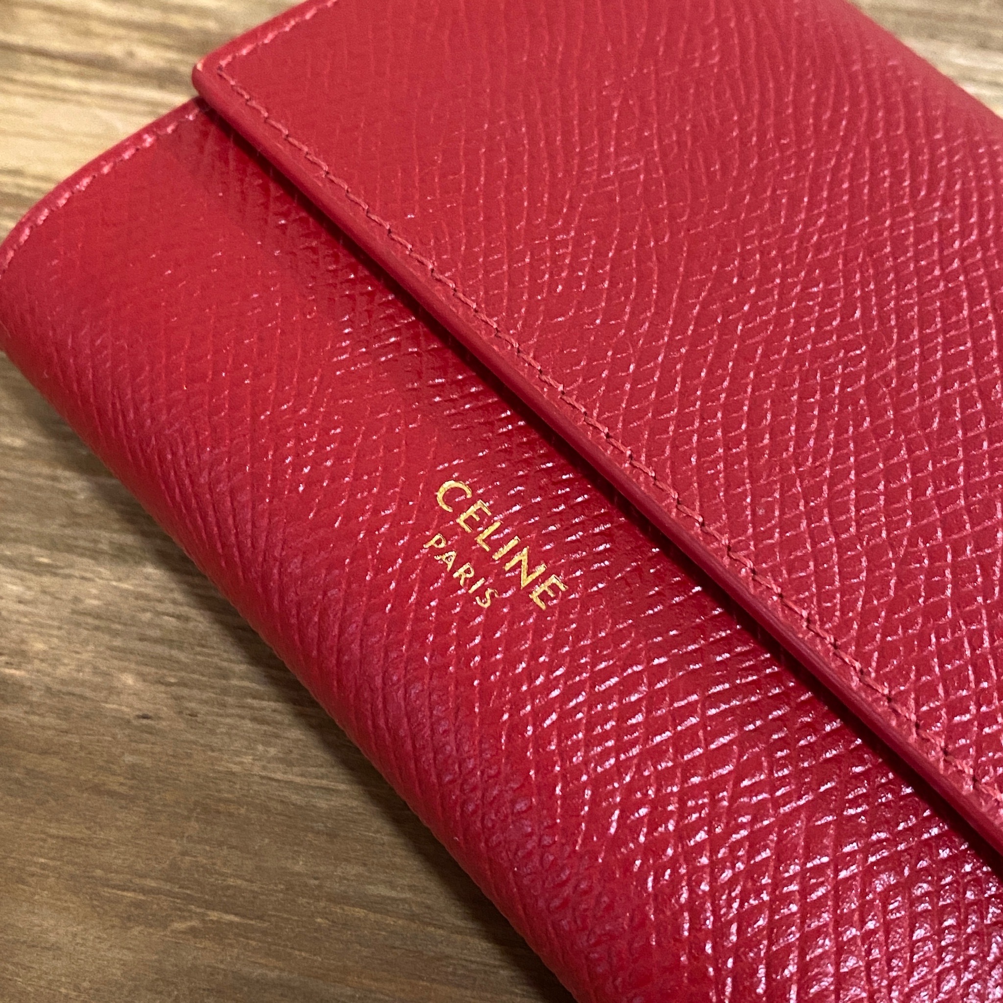 Celine trifold wallet pink