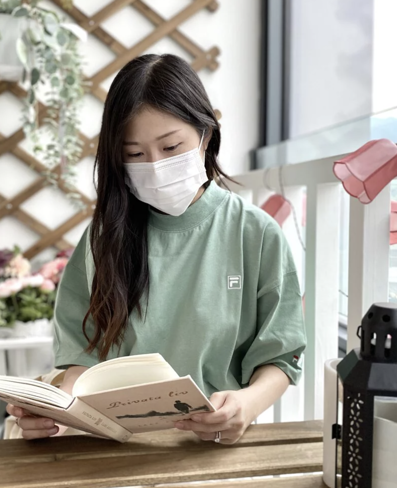 日版 Fila Logo Mock Neck T-Shirt