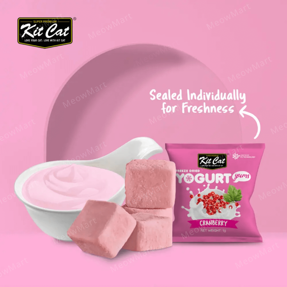 Kit Cat 益生菌天然凍乾乳酪脆脆 (蔓越莓) 10入