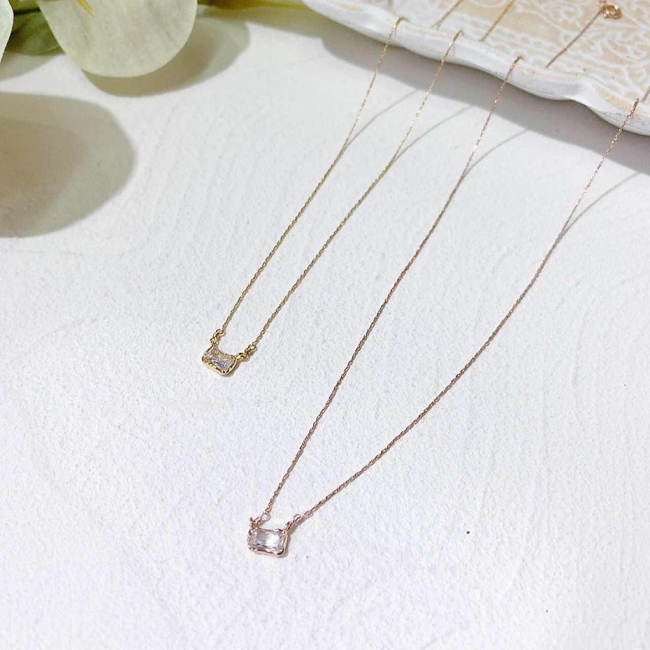 [日本制] 方形閃石頸鏈