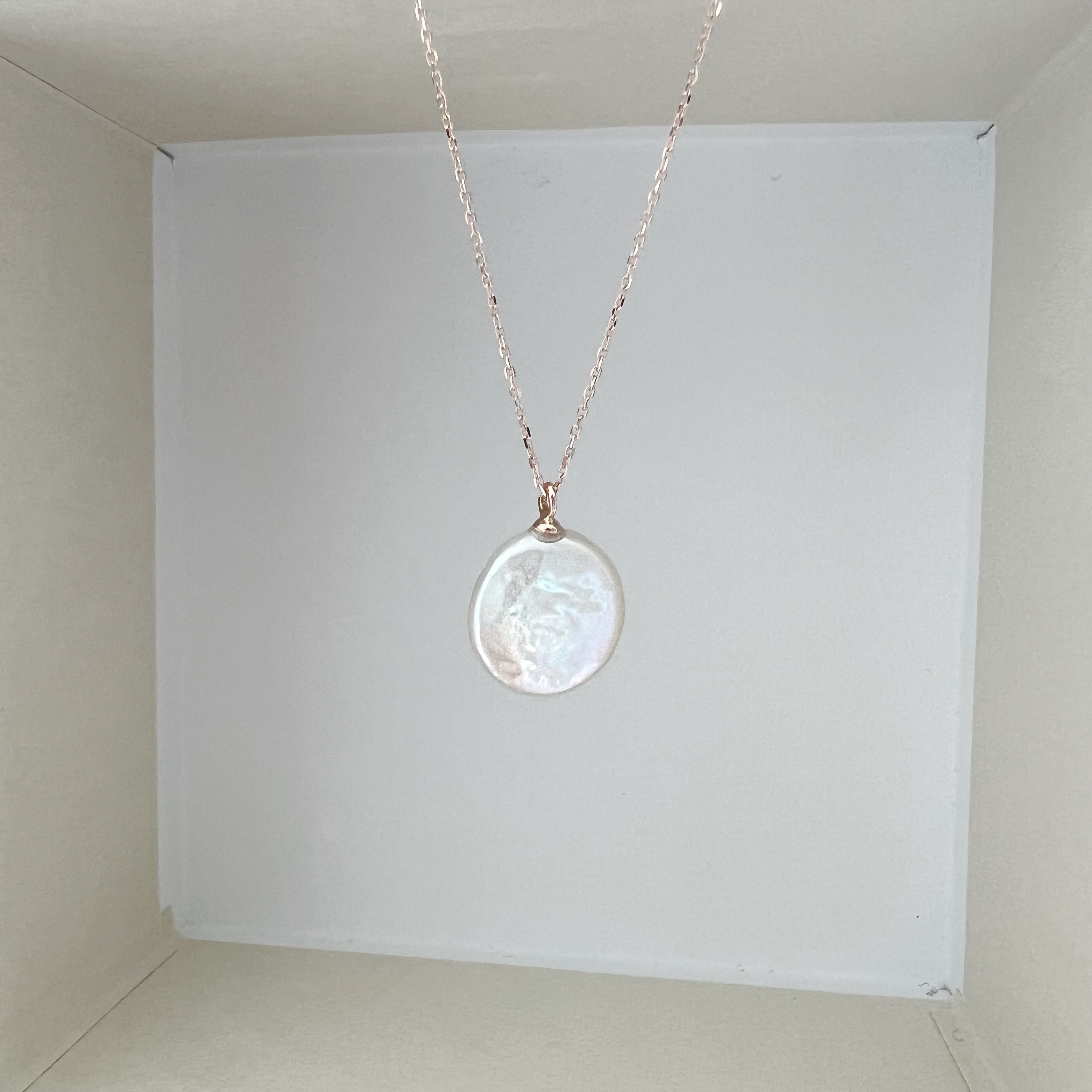 14K圓形母貝項鍊