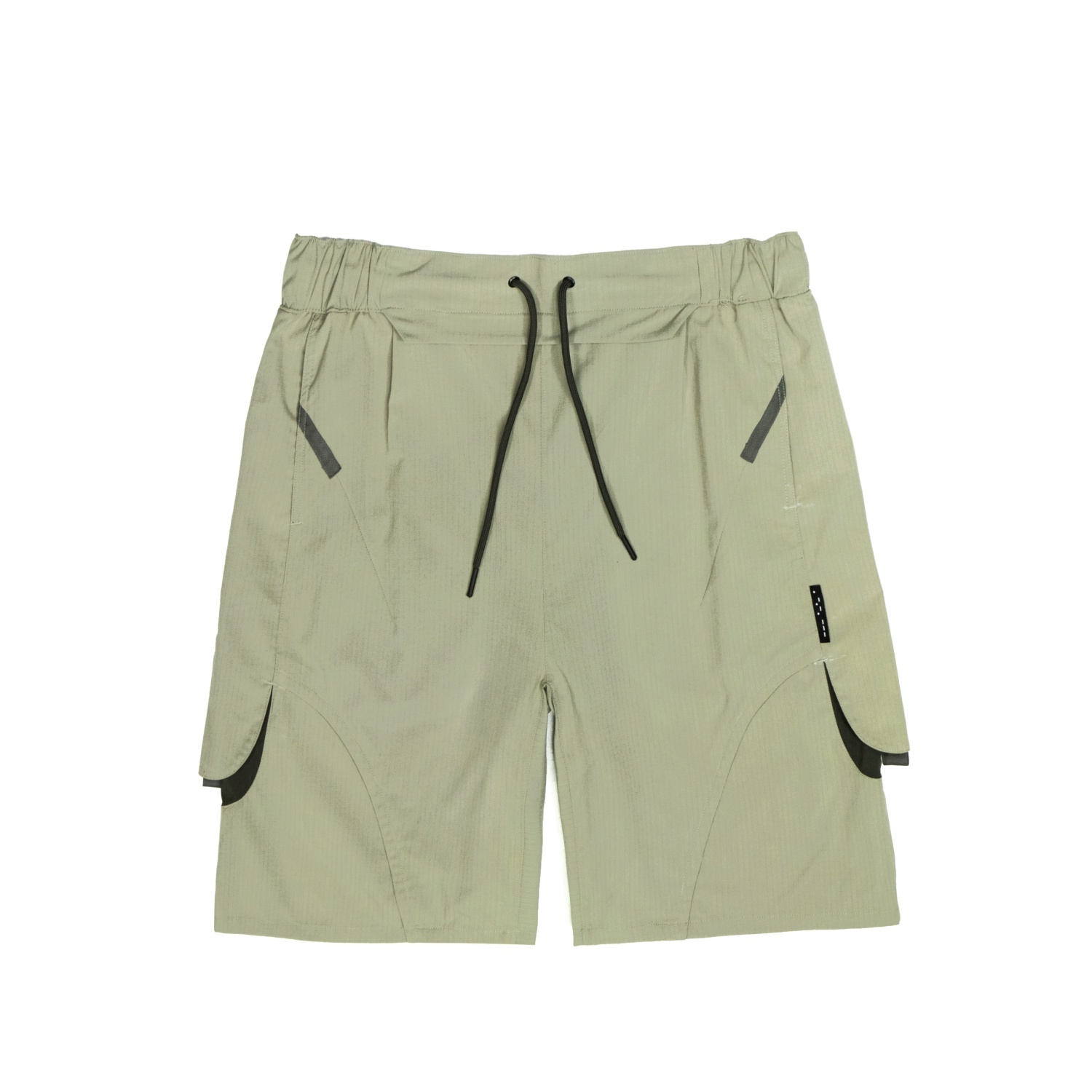 側設計透氣休閒短褲- 卡其