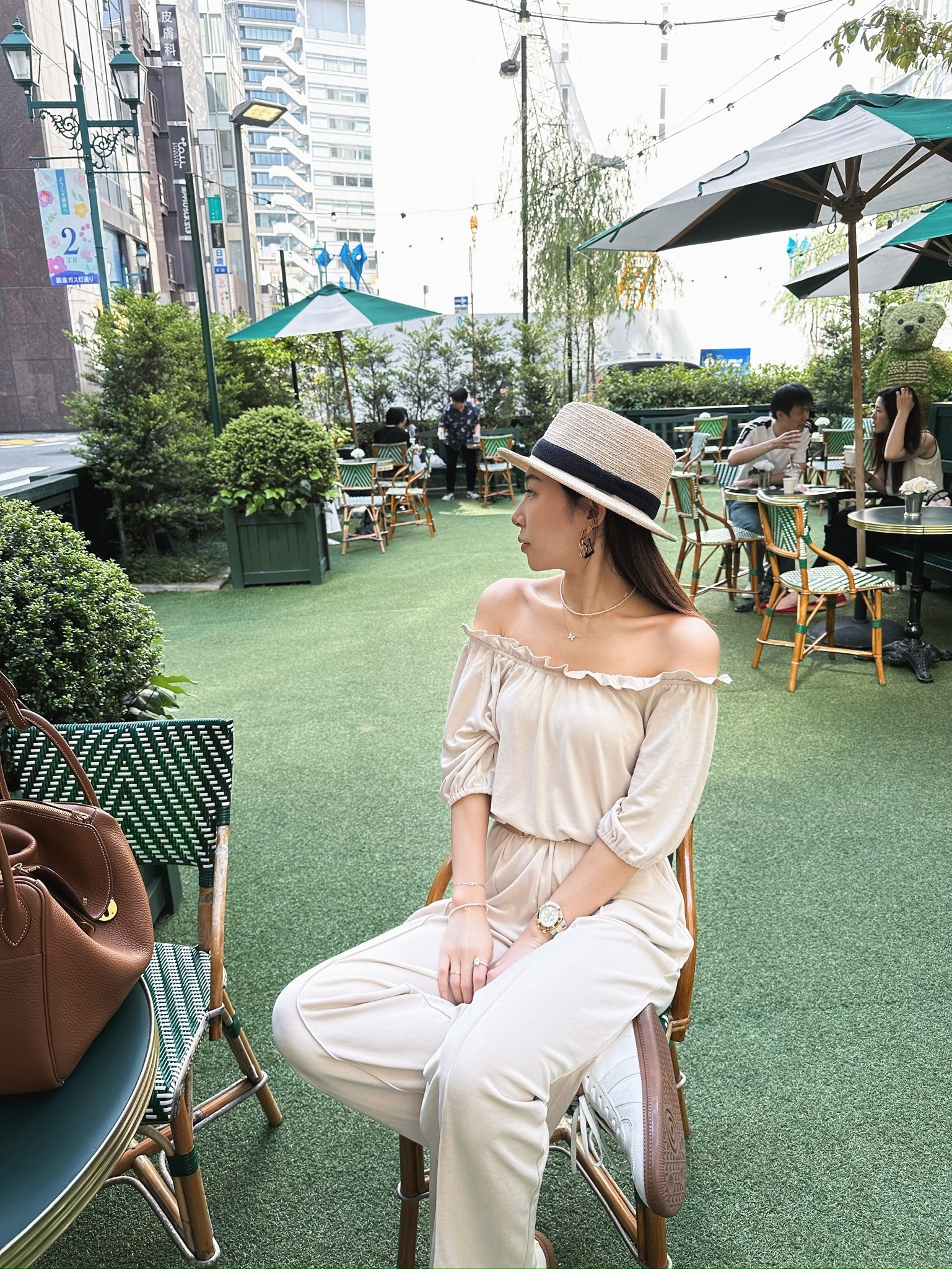 𝟑𝟑𝟑.卡其洗水絲棉連身褲*含胸墊*