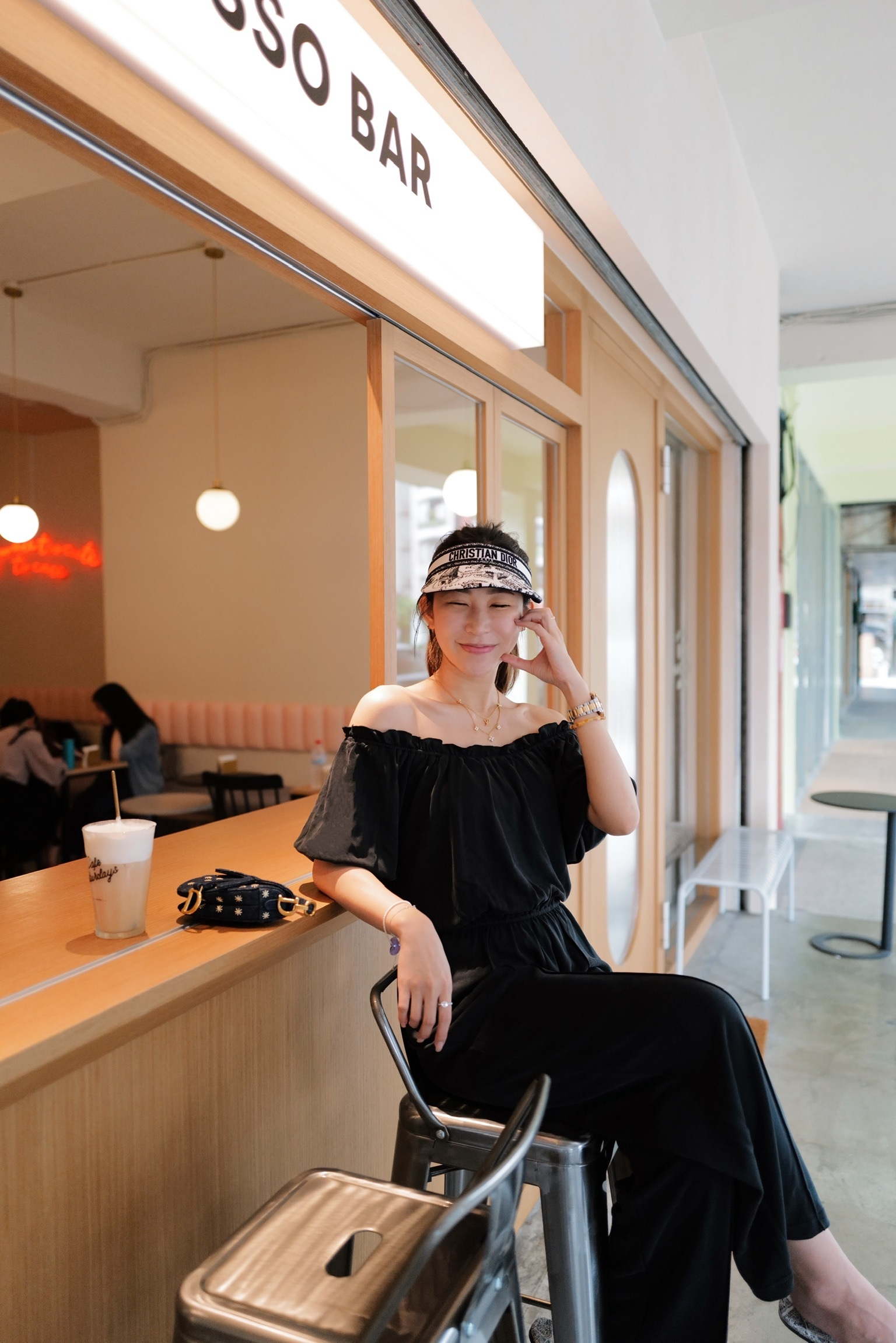 𝟑𝟑𝟑.灰黑洗水絲棉連身褲*含胸墊*