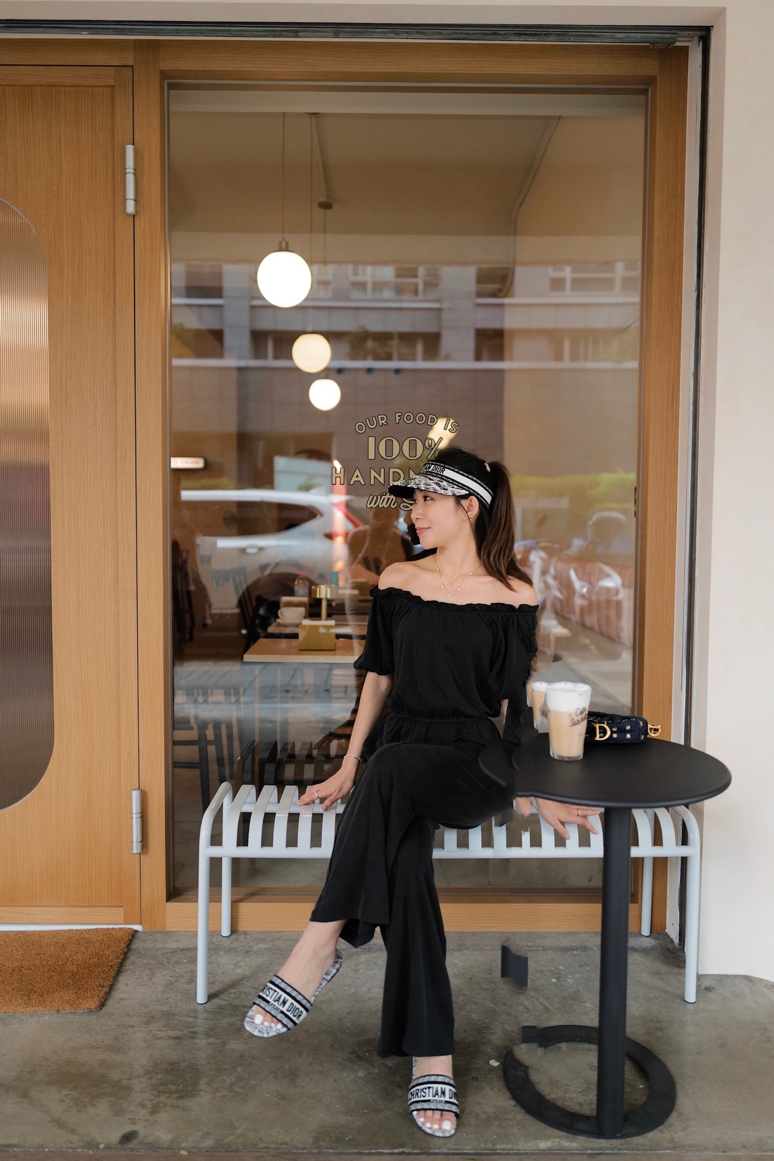 𝟑𝟑𝟑.灰黑洗水絲棉連身褲*含胸墊*