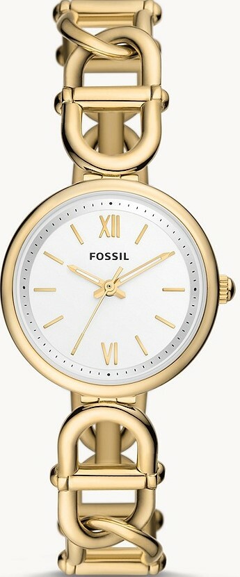 萬年鐘錶 - Fossil    Carlie 復古風尚手鍊式不鏽鋼女錶 ES5272 錶徑30MM