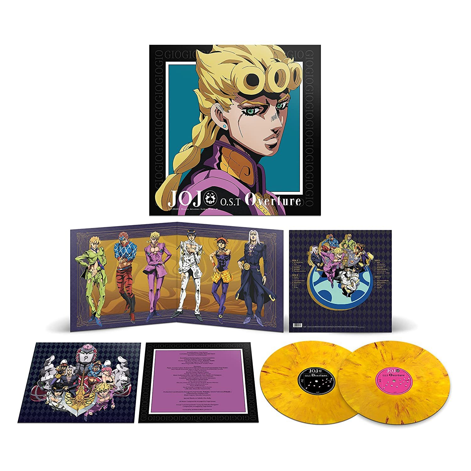 JoJo 的奇妙冒險 黃金の風 O.S.T Vol.1 絕版限定黃金彩膠 2LP