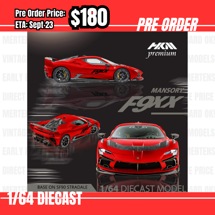 Pre Order-$180 HKM Premium 1:64 Ferrari SF90 F9XX Mansory Stradale Red [OD31/05]