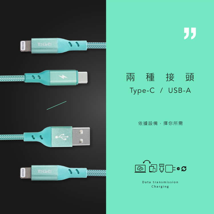 【MFi認證】Type-C to IOS PD 快充魚絲線 48W