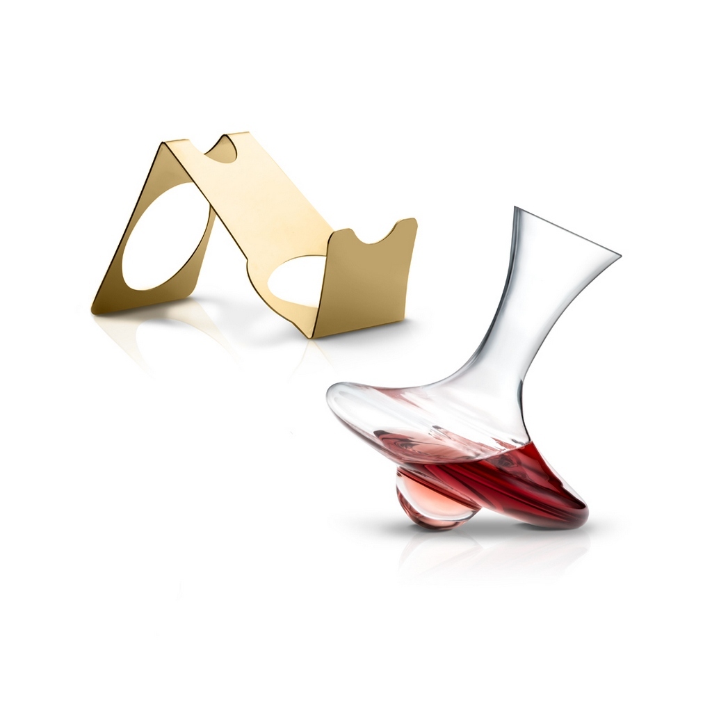 Riva - 24K鍍金醒酒器 / 附支架